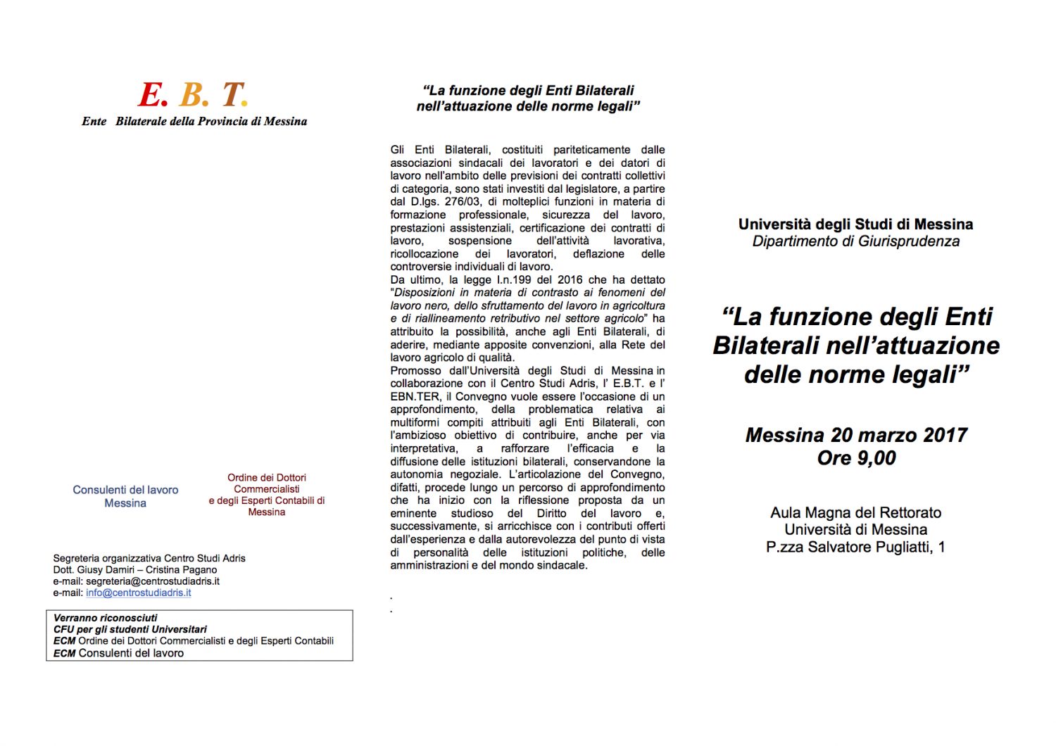 Enti bilaterali Messina