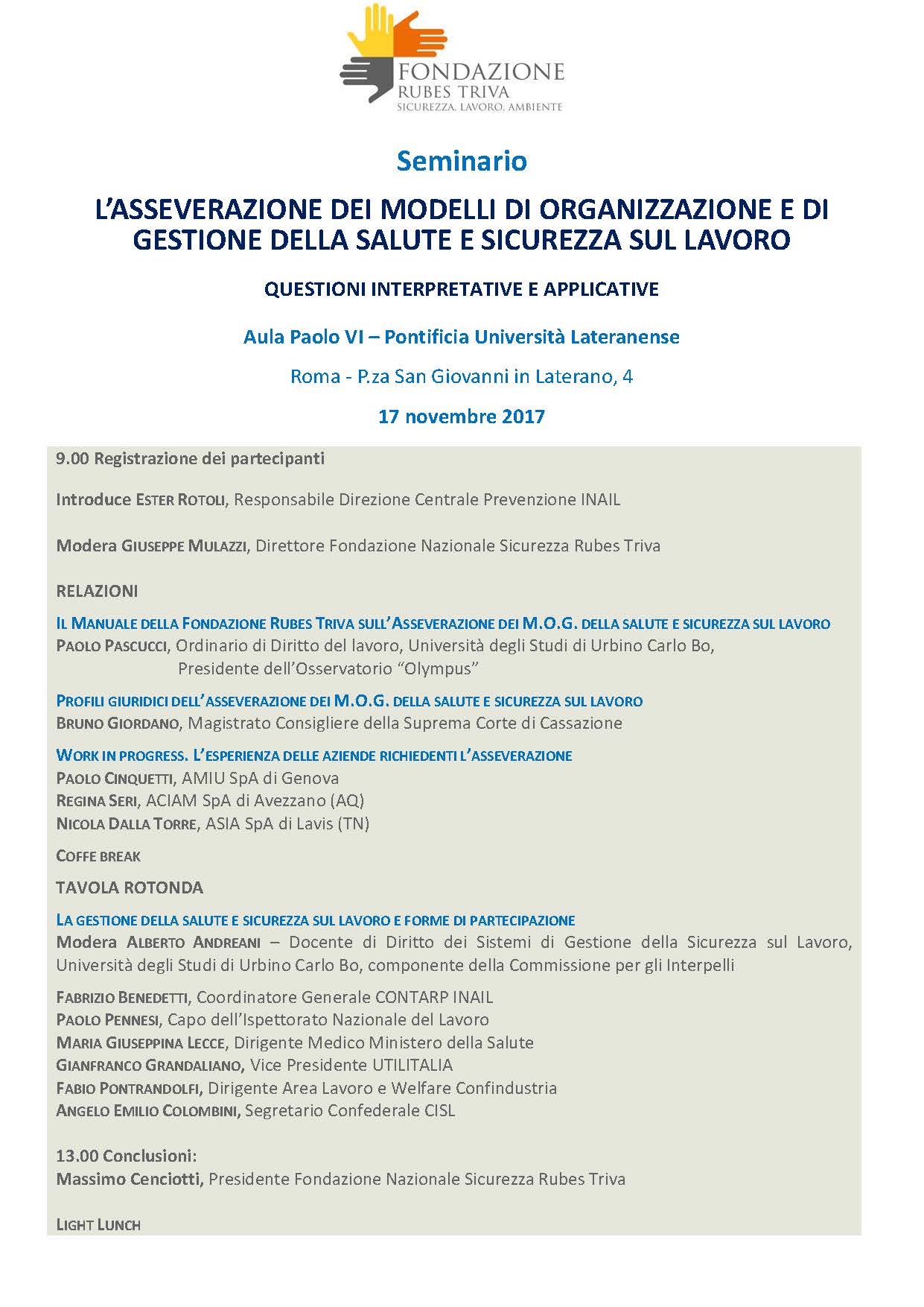 Roma 17 novembre