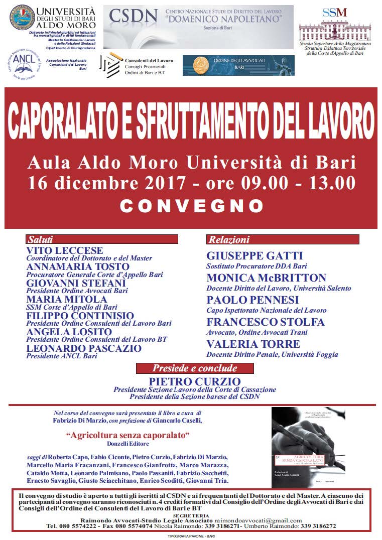 Bari 16 dicembre