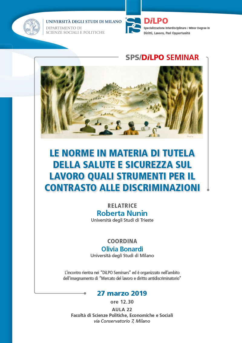 Le norme in materia di tutela della salute e sicurezza_locandina
