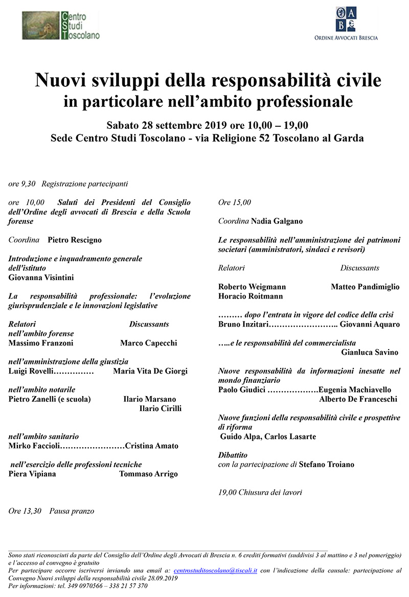 Nuovi sviluppi della responsabilità civile loc